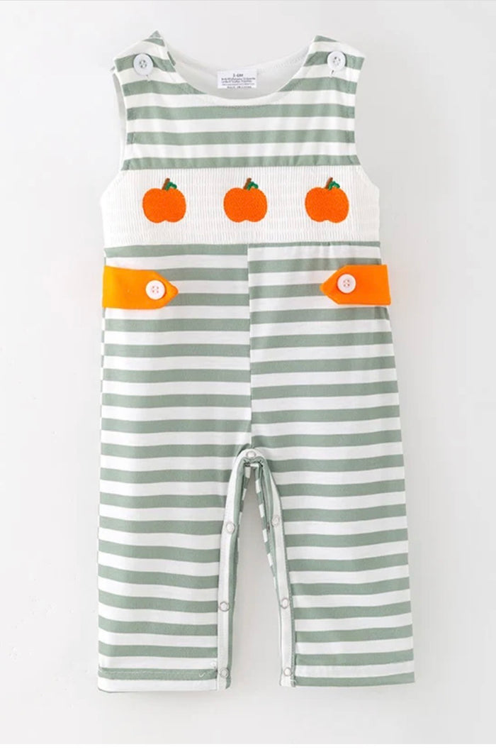 Preorder π Pumpkin Patch Striped Romper