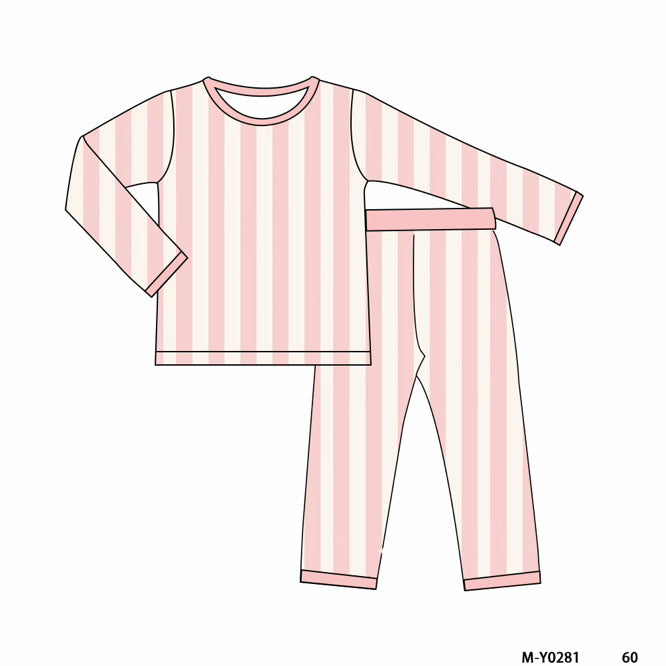 *PREORDER*Pink Stripe Bamboo Two-Piece Set ππ©·