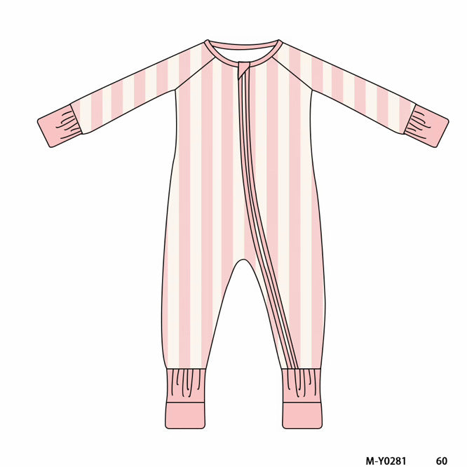 *PREORDER*Pink Stripe Bamboo Two-Piece Set ππ©·