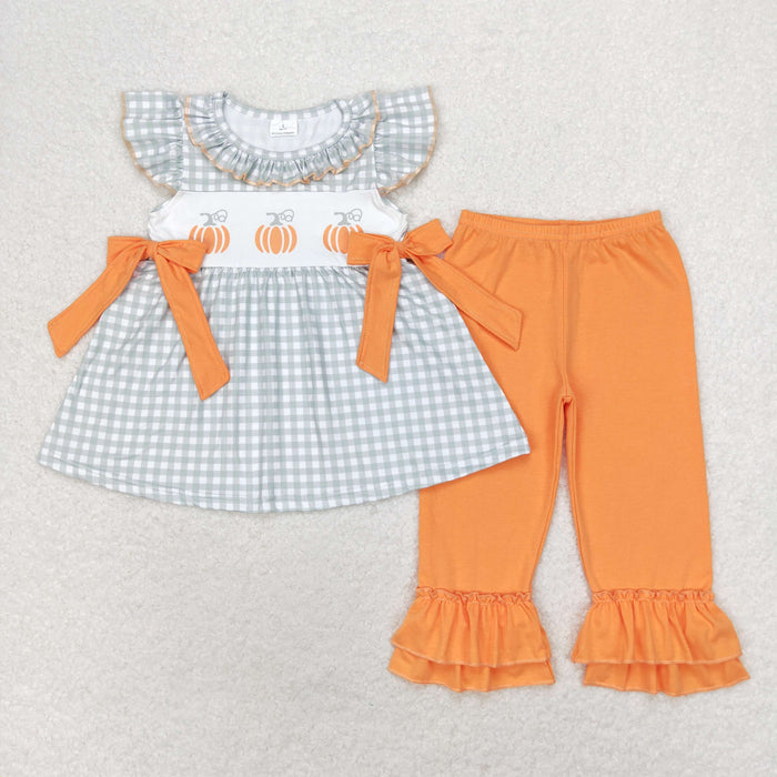 Pumpkin Patch Gingham Ruffle Set