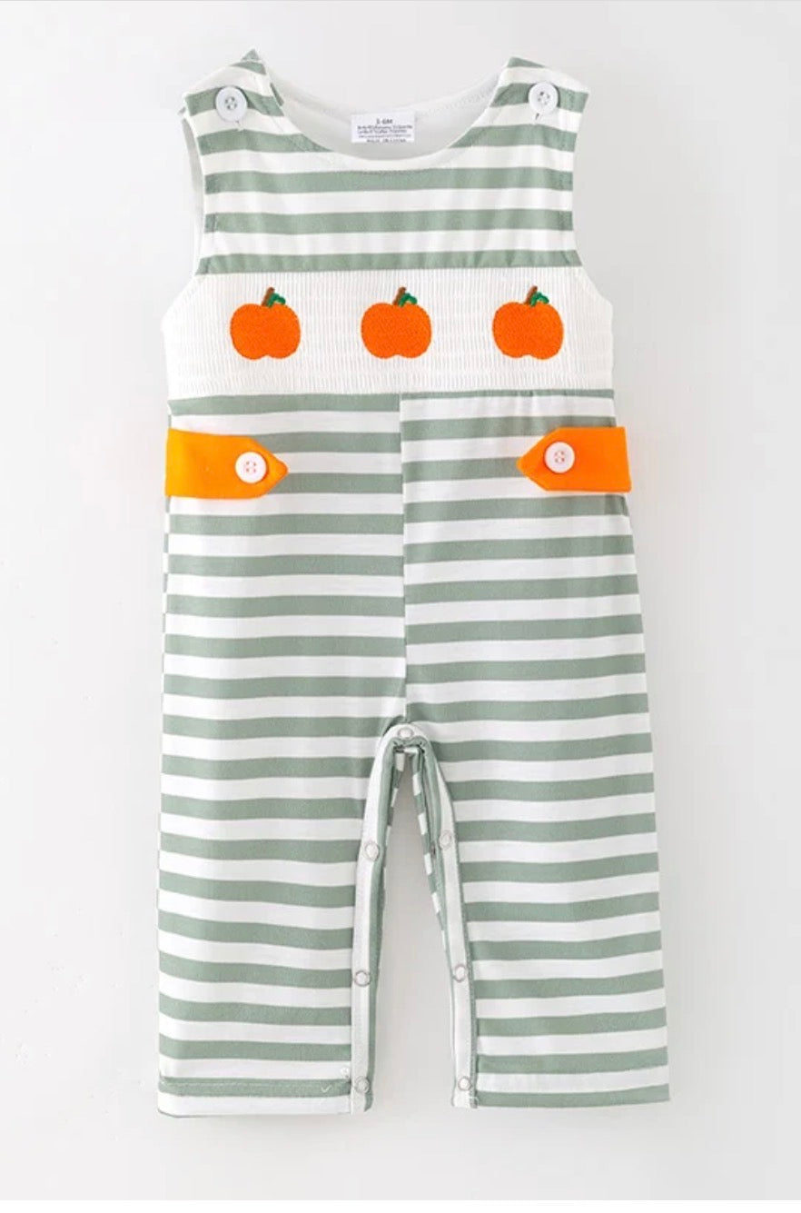 Preorder 🎃 Pumpkin Patch Striped Romper