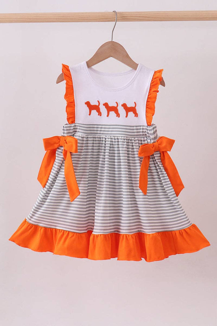 Orange Tennessee Embroidery Dress
