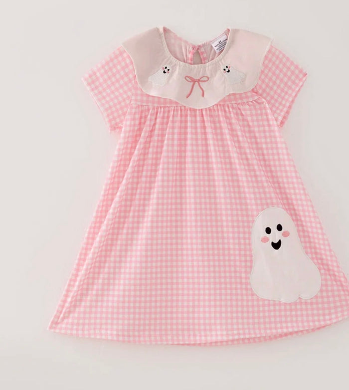 👻 PREORDER Pink Gingham Peek-a-Boo Ghost Dress