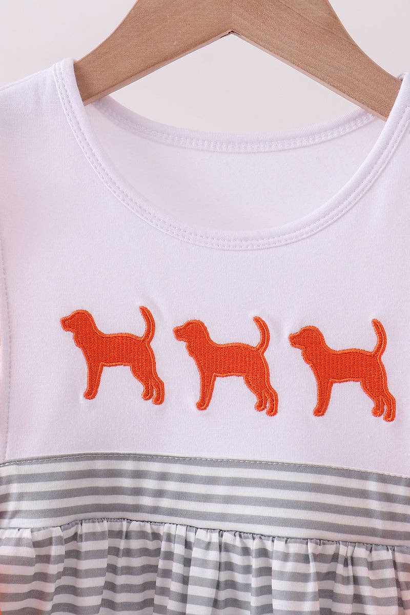 Orange Tennessee Embroidery Dress