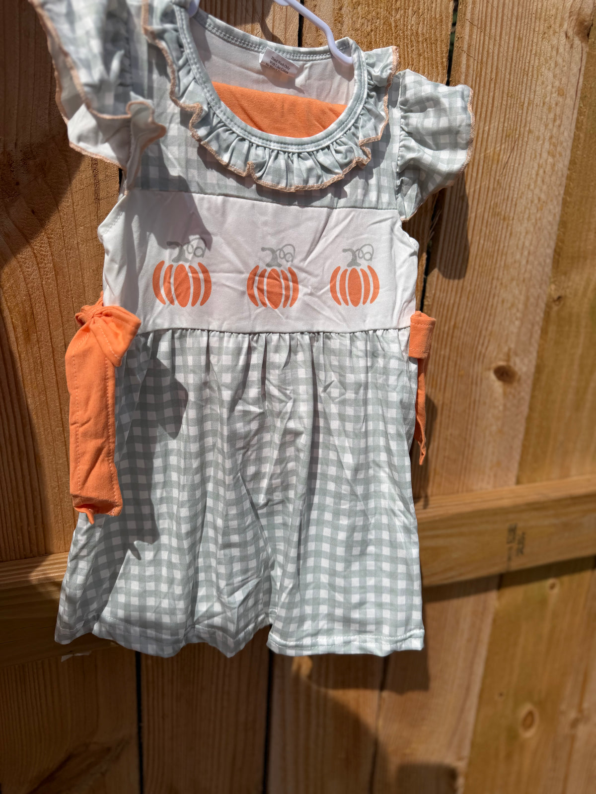 Pumpkin Patch Gingham Ruffle Set