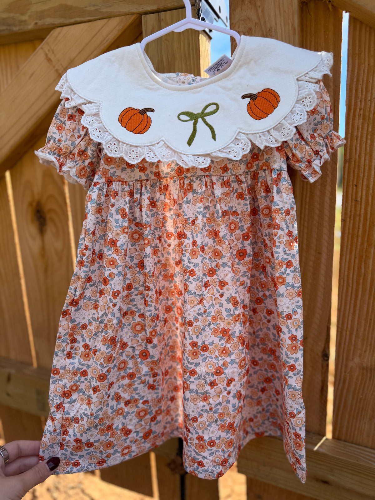 🎃 Pumpkin Patch Floral Dress