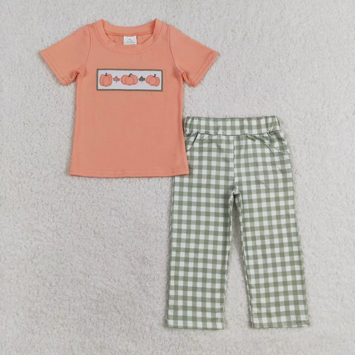 Pumpkin Spice Gingham Set