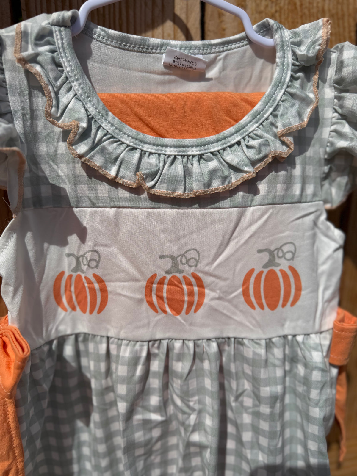 Pumpkin Patch Gingham Ruffle Set