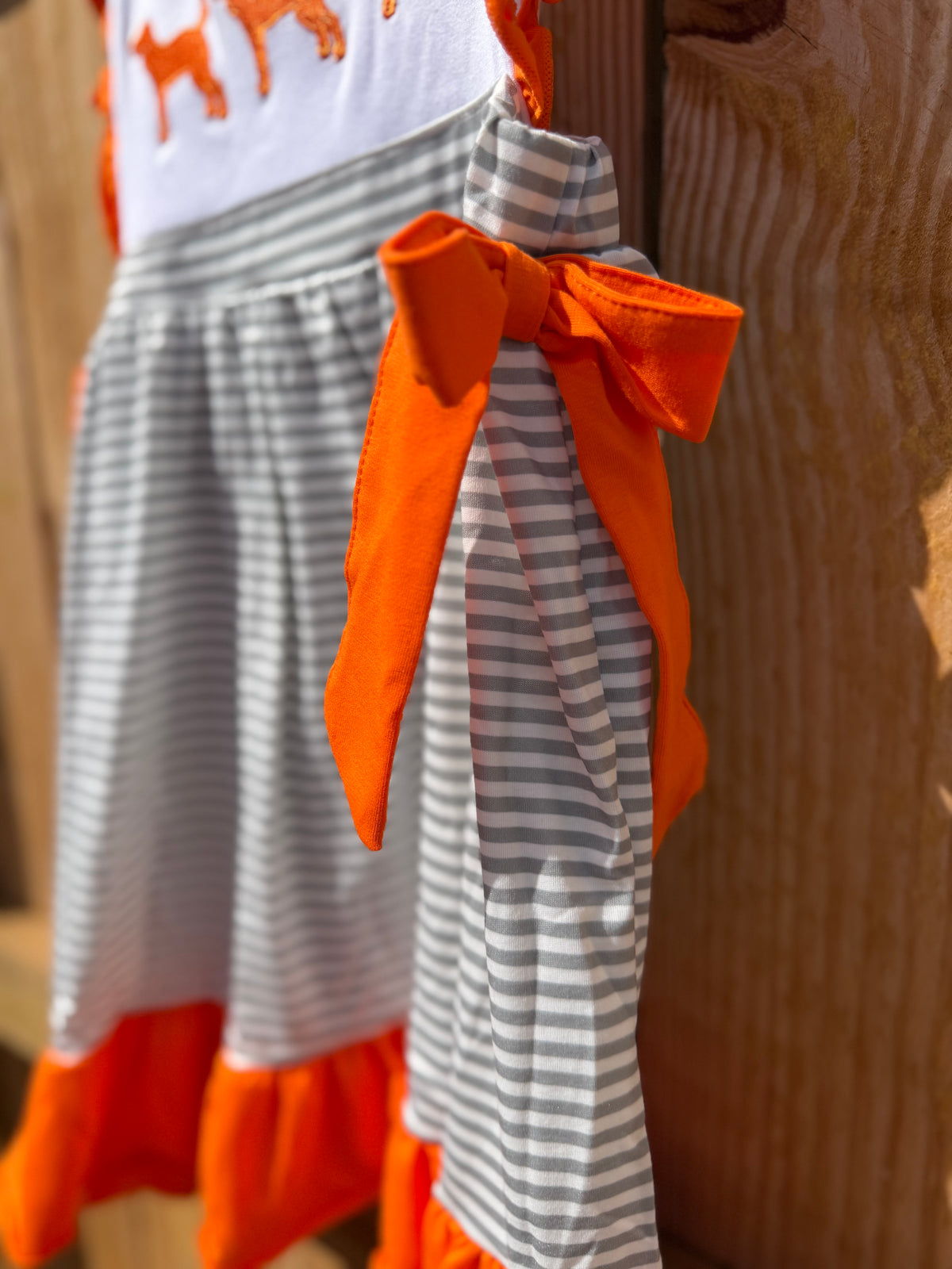 Orange Tennessee Embroidery Dress