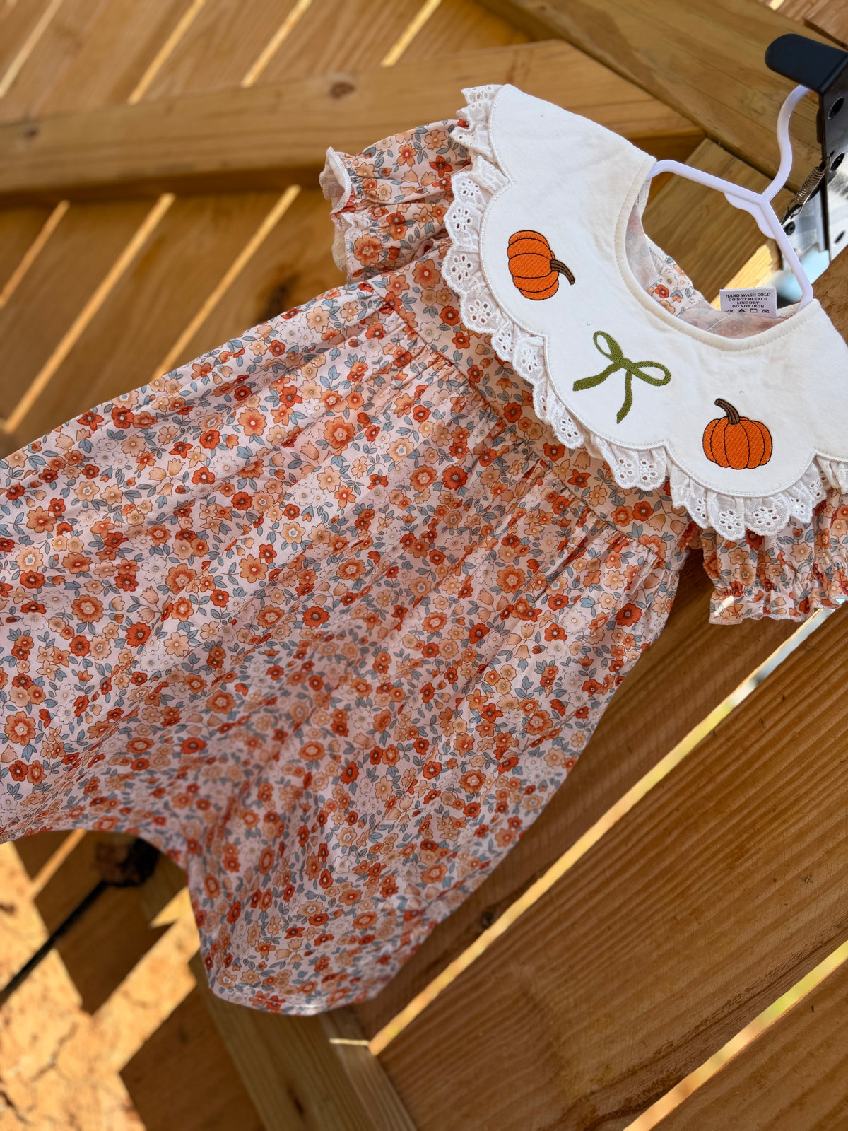 🎃 Pumpkin Patch Floral Dress