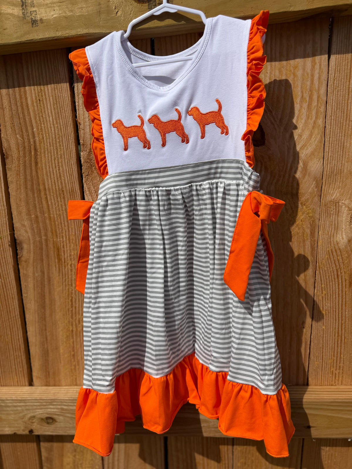 Orange Tennessee Embroidery Dress