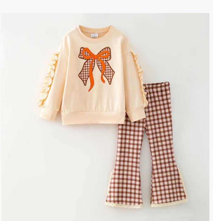 🎀 Gingham Bow Ruffle Set — Weekly Preorder