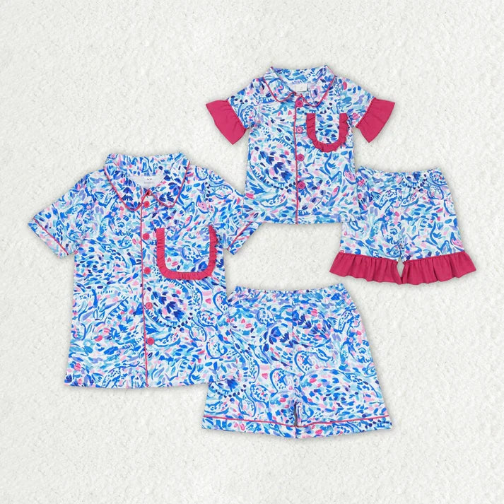 💕 Mommy &Me Watercolor Garden Pajama Set- (KID) PREORDER
