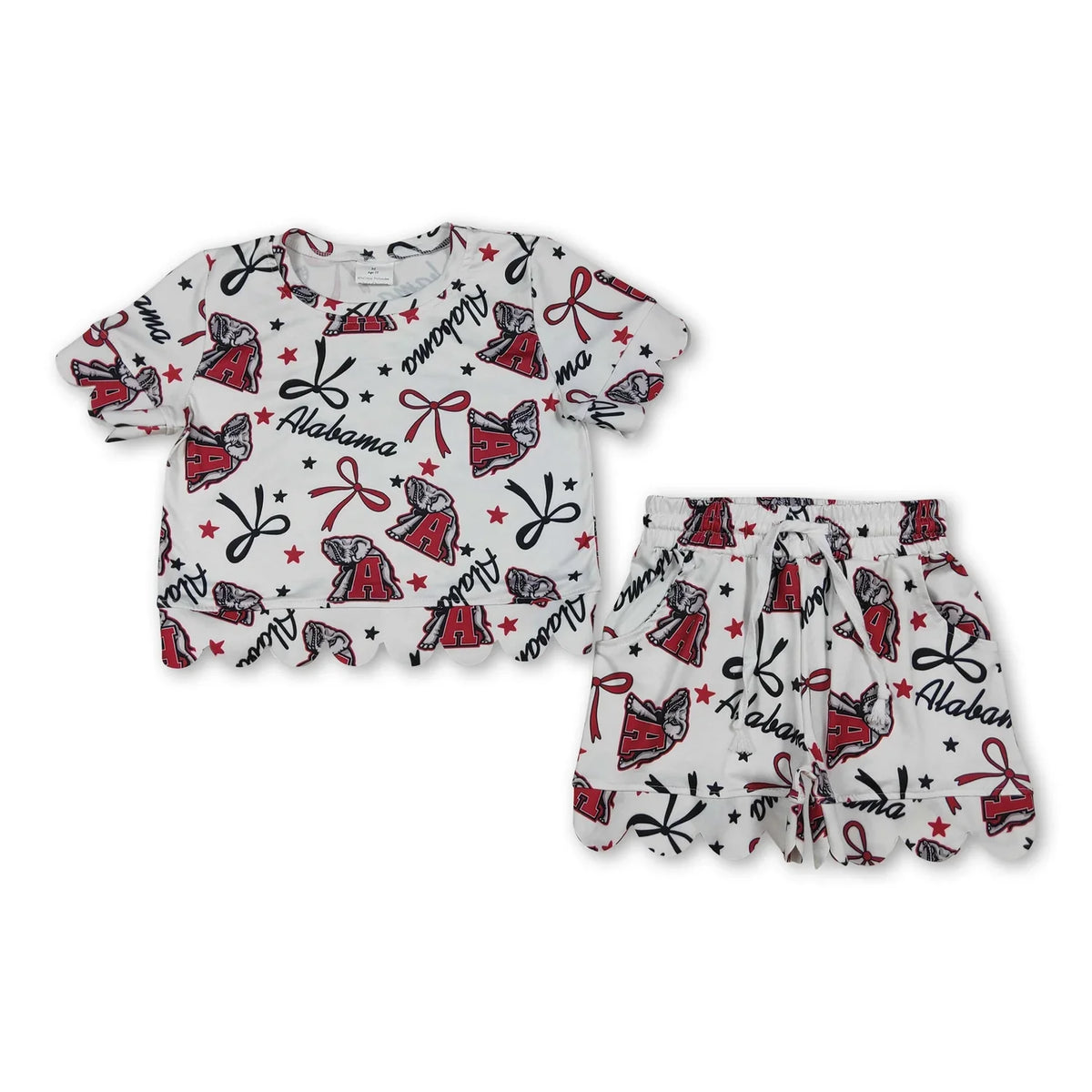 🎀 Girls Scalloped Game Day Set