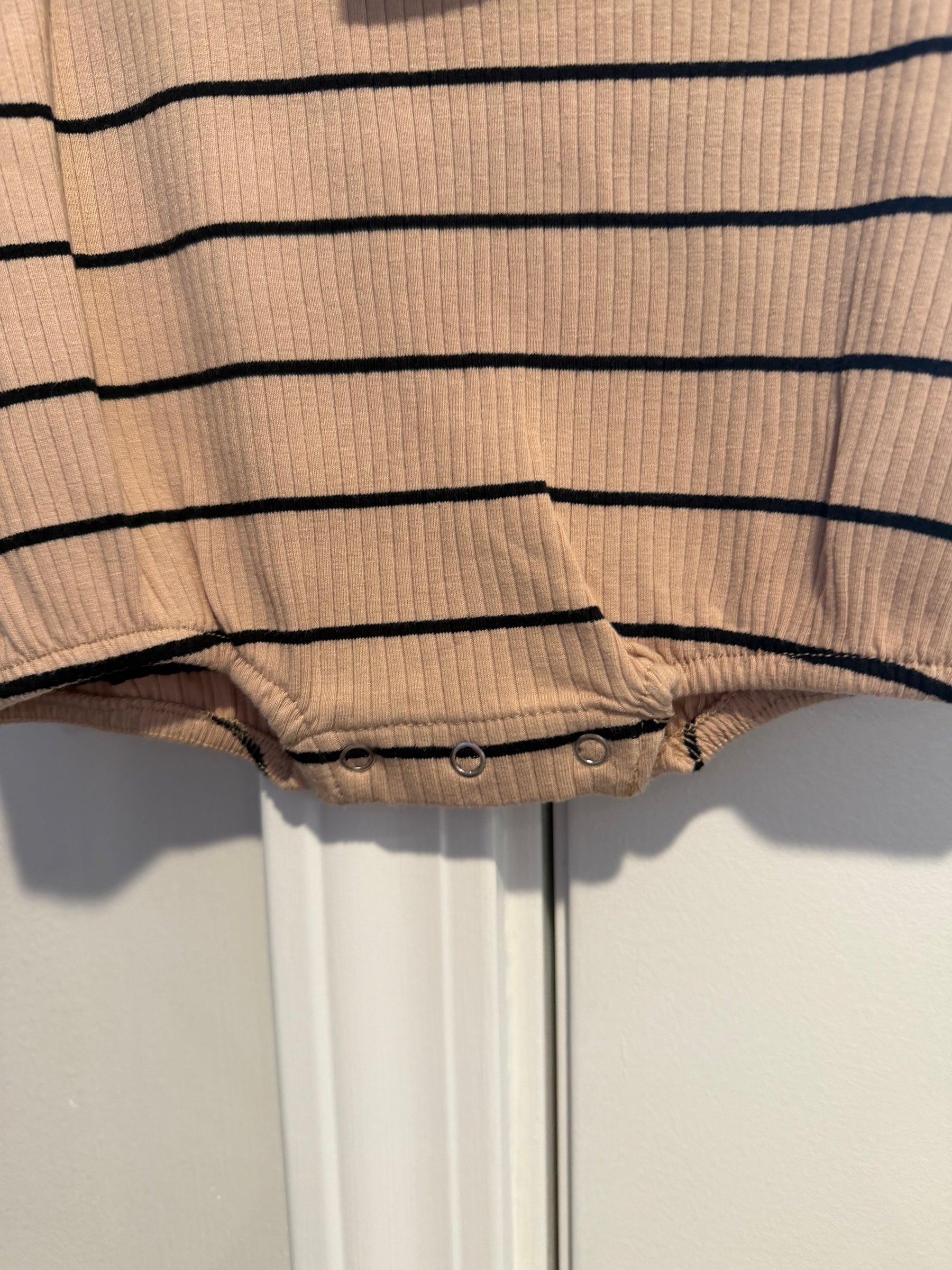 Oatmeal Stripe Bubble Romper