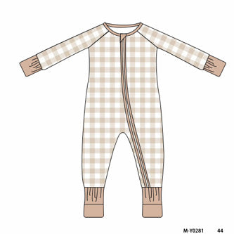 *PREORDER* Tan & White Gingham Bamboo Sleeper