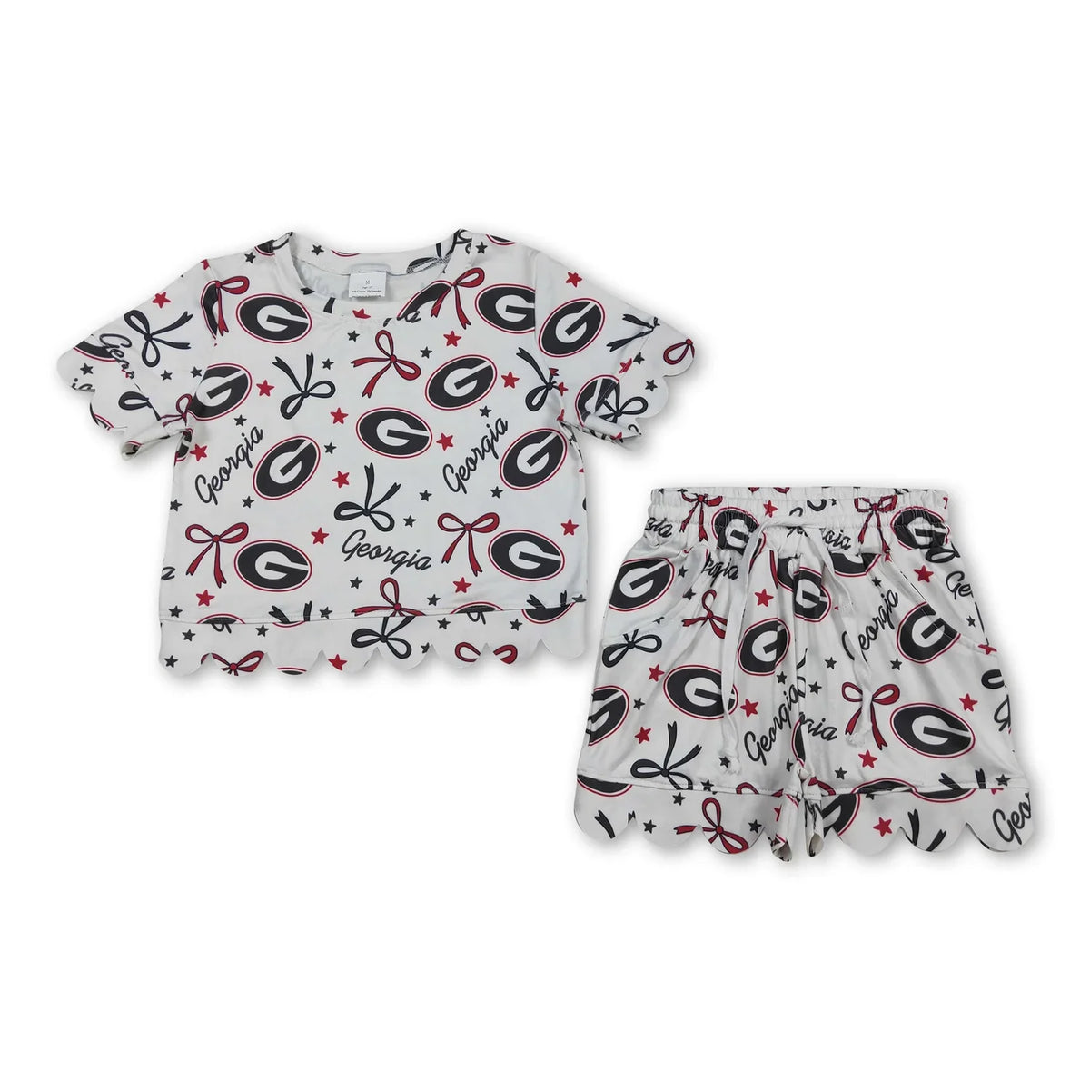 🎀 Girls Scalloped Game Day Set