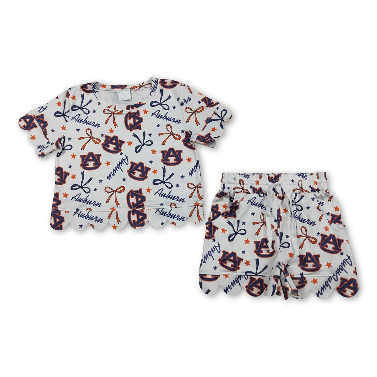🎀 Girls Scalloped Game Day Set