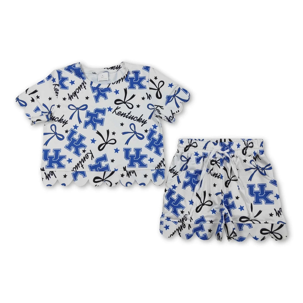 🎀 Girls Scalloped Game Day Set
