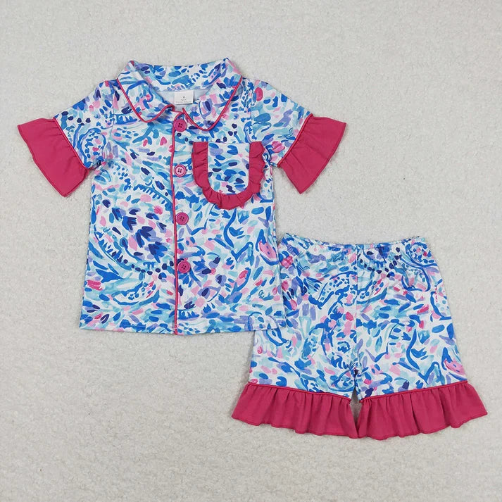 💕 Mommy &Me Watercolor Garden Pajama Set- (KID) PREORDER