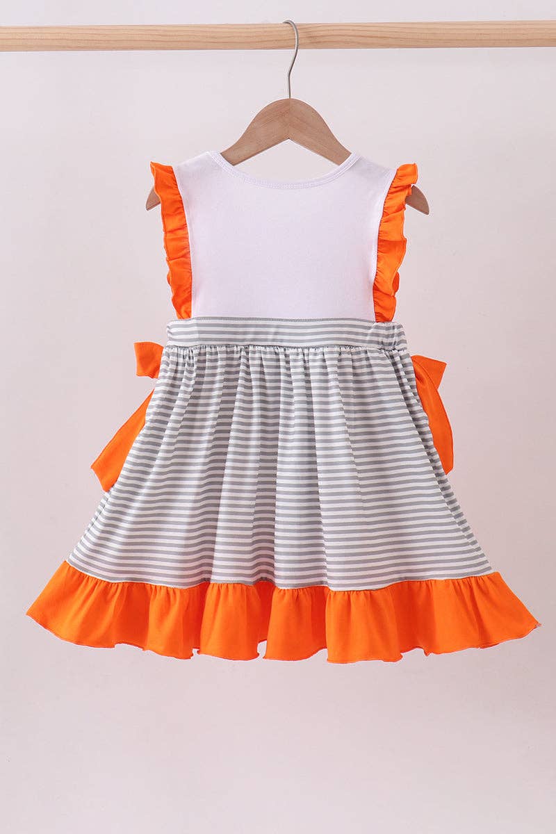Orange Tennessee Embroidery Dress